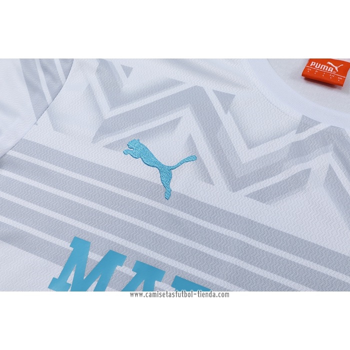 Chandal del Olympique Marsella 2022 2023 Manga Corta Gris - Pantalon Corto